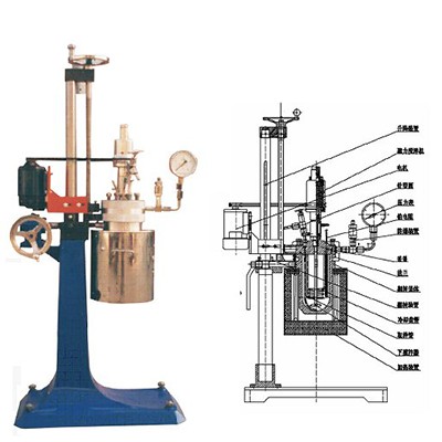 上海衬四氟内胆快开式反应釜